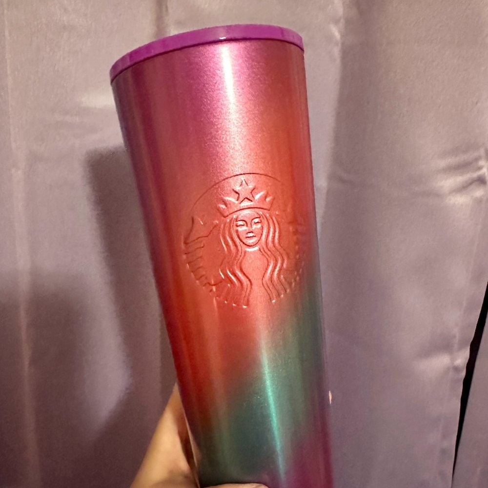 Stainless Steel Rainbow Starbucks Tumbler - STRAW NOT INCLUDED